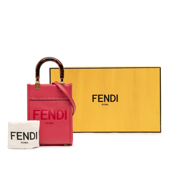 Pre-Loved Fendi Mini Leather Sunshine Shopper Tote - Picture 10 of 10